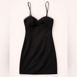 Forever21 Black Lace-Trim Slip Dress for Women - classic little black dress